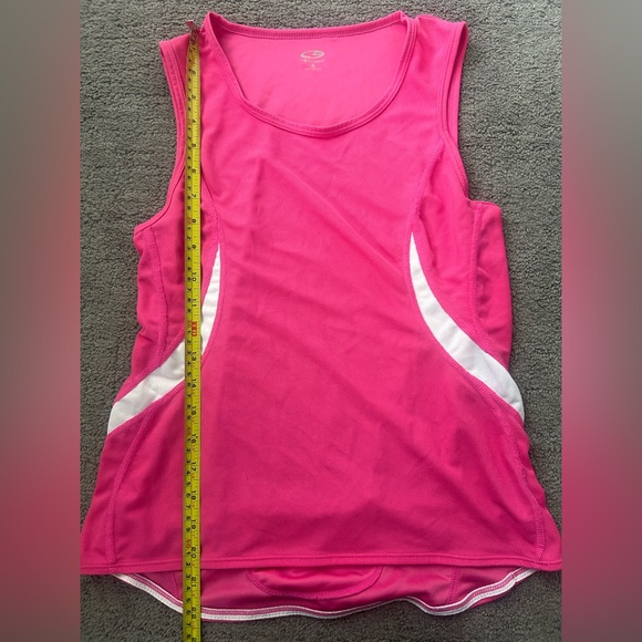 C9 by Champion Duo Dry Running Tank |  Pink w/ Mesh Panels & Back Zip Pocket | S - Picture 4 of 11